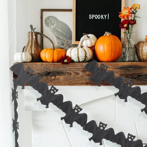 Halloween-i papír girland – Denevér minta