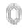 Óriás szám fólia lufi - 0 – Ezüst