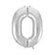 Óriás szám fólia lufi - 0 – Ezüst