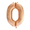Óriás szám fólia lufi - 0 – Rose Gold