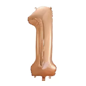 Óriás szám fólia lufi - 1 – Rose Gold