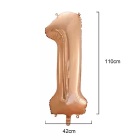 Óriás szám fólia lufi - 1 – Rose Gold