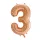 Óriás szám fólia lufi - 3 – Rose Gold
