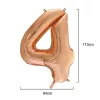 Óriás szám fólia lufi - 4 – Rose Gold