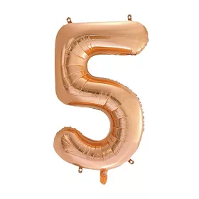 Óriás szám fólia lufi - 5 – Rose Gold