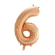 Óriás szám fólia lufi - 6 – Rose Gold