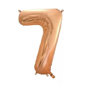 Óriás szám fólia lufi - 7 – Rose Gold
