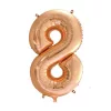 Óriás szám fólia lufi - 8 – Rose Gold