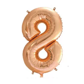 Óriás szám fólia lufi - 8 – Rose Gold