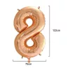 Óriás szám fólia lufi - 8 – Rose Gold