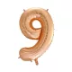 Óriás szám fólia lufi - 9 – Rose Gold