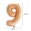 Óriás szám fólia lufi - 9 – Rose Gold