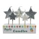 5 darabos gyertya szett – Ezüst csillagok