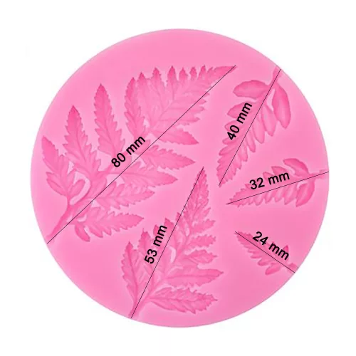 Szilikon fondant és marcipán mintázó – Páfrány, levél