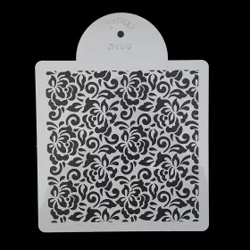 Torta sablon, stencil – Kis rózsák (ZN612)