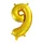 Arany színű szám fólia lufi - 9