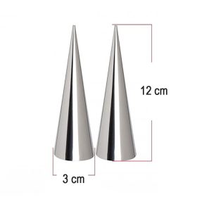 8 darabos fém tölcsér sütőforma, habroló forma - Nagy