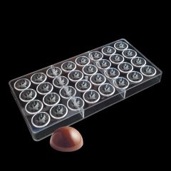 Polikarbonát bonbon forma - Félgömb – 32 darabos