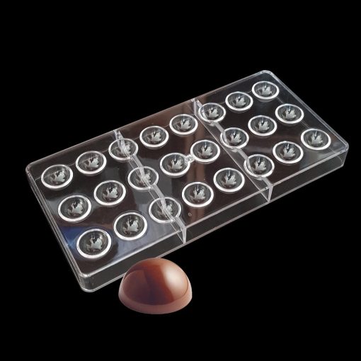 Polikarbonát bonbon forma – Mini Félgömb – 24 darabos