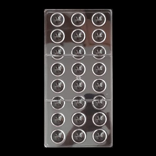 Polikarbonát bonbon forma – Mini Félgömb – 24 darabos