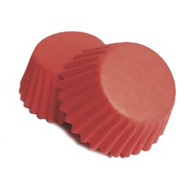 100 darabos mini muffin papír, bonbon papír – Piros 