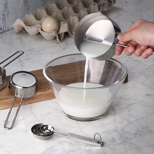 4 darabos fém mérőkanál szett