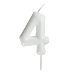 Fehér számgyertya – 4