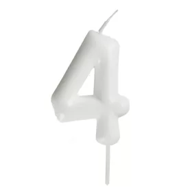 Fehér számgyertya – 4