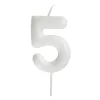 Fehér számgyertya – 5
