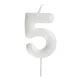 Fehér számgyertya – 5