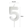 Fehér számgyertya – 5