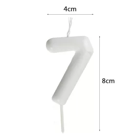 Fehér számgyertya – 7