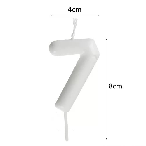 Fehér számgyertya – 7