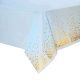 Műanyag asztalterítő – Világoskék alapon arany pöttyökkel