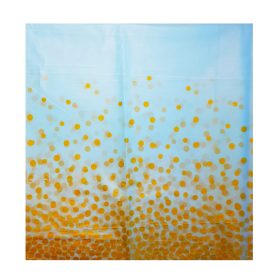   Műanyag asztalterítő – Világoskék alapon arany pöttyökkel