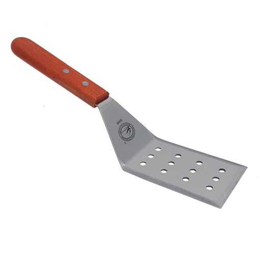 Lyukas, fa nyelű fordítólapát, spatula, grill lapát – Kicsi