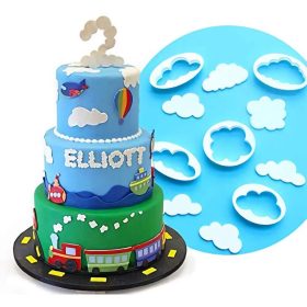   5 darabos műanyag süteménykiszúró, fondant és marcipán kiszúró – Felhők