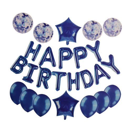 25 darabos lufi szett – HAPPY BIRTHDAY – Kék 
