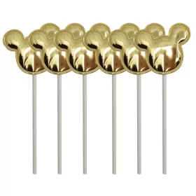 6 darabos sütemény beszúró – Maci fej – Arany