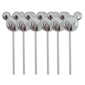 6 darabos sütemény beszúró – Maci fej – Ezüst