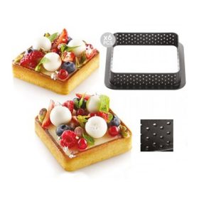 6 darabos tarte forma, desszert gyűrű - Négyszög