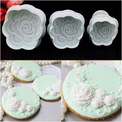 3 darabos rúgós fondant és marcipán kiszúró – Rózsa