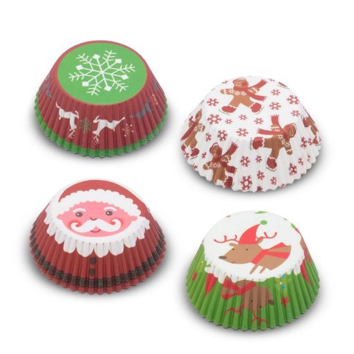 100 darabos muffin papír – Karácsonyi minták