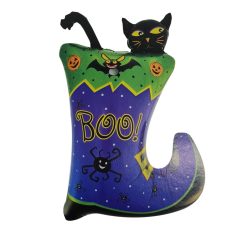 Halloween-i fólia lufi – Csizma fekete macskával