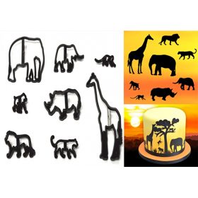 Patchwork fondant kiszúró – Állatok, szafari