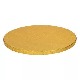 Arany színű, kör alakú tortadob – 25 cm