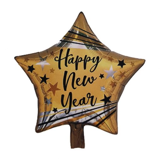Fólia lufi – Happy New Year – Arany csillag