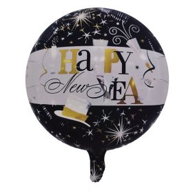 Fólia lufi – Happy New Year – Fekete kör
