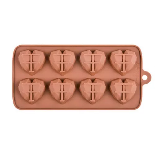 8 részes szilikon bonbon forma – Gyémánt szív