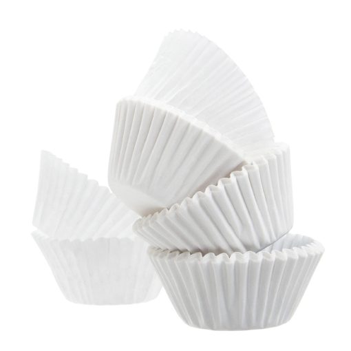 100 darabos muffin papír – Fehér